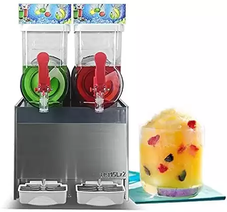 Kolice Commercial Ice Slush Machine, 2X15L Tanks, Margaritas, Frozen Drink  Slushie Machine Cooling Slushie Juice Machine