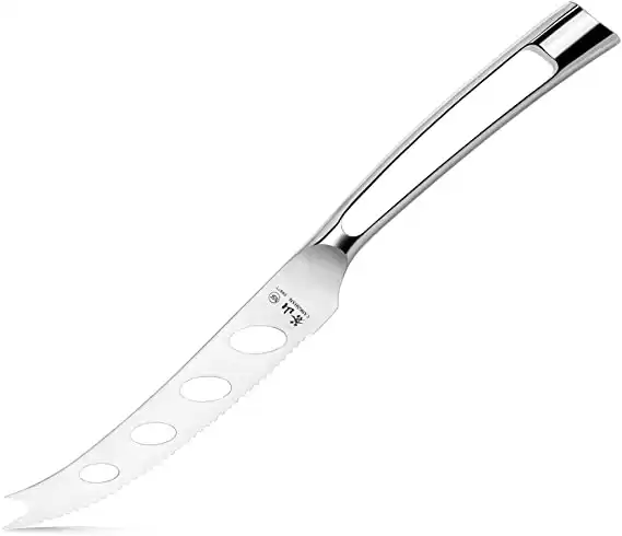 Cangshan N1 Series German Steel Forged Tomato and Cheese Knife, 5" Blade, Silver