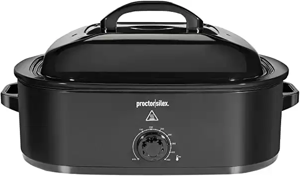 Proctor Silex 24-Pound Turkey Roaster Oven with Variable Temperature Control and Removable Pan, 18-Quart, Black (32200)