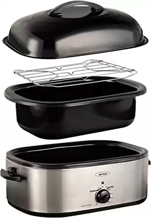 Roaster Oven Electric, Roaster Oven 18 Quart with Self-Basting Lid