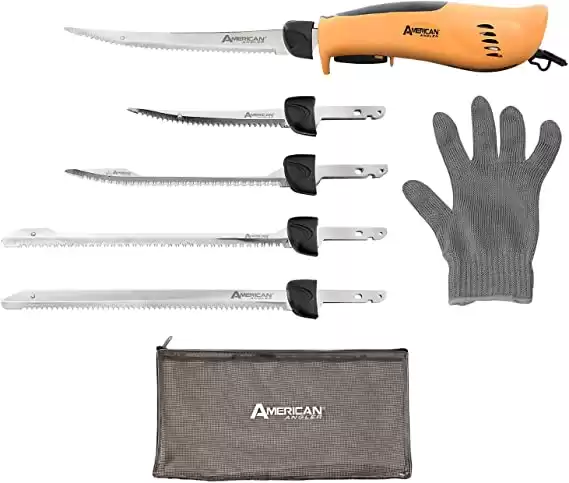 American Angler PRO Professional Grade Electric Fillet Knife Sportsmen's Kit